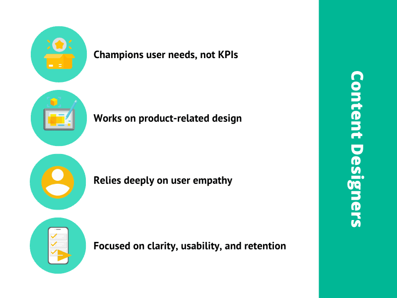 image showing how content designers connect with the audience